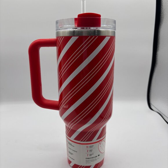 Stanley 40 oz Stainless Steel H2.0 FlowState Quencher Tumbler Candy Cane Twist - Picture 2 of 2